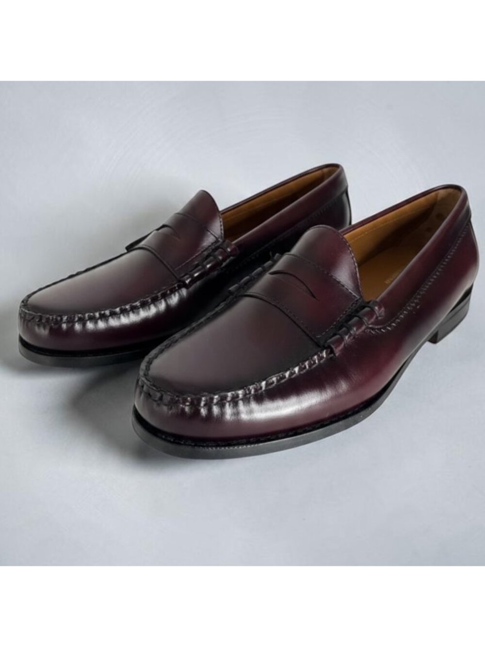 J. Crew Camden Merlot Leather Penny Loafers Men's Size 9 New